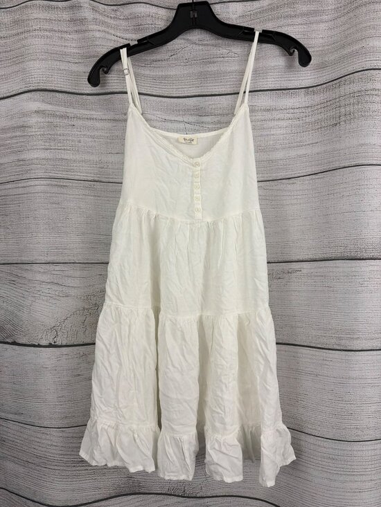 John Galt Dresses & Skirts - John Galt White Tiered Babydoll Dress Adjustable Straps Lightweight